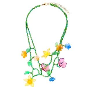 🍋2/$30 New Zara Floral Garland Beaded Necklace